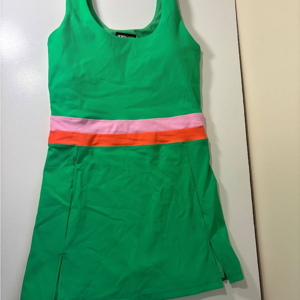 Beach Riot Sport Vibrant Green dress with shorts